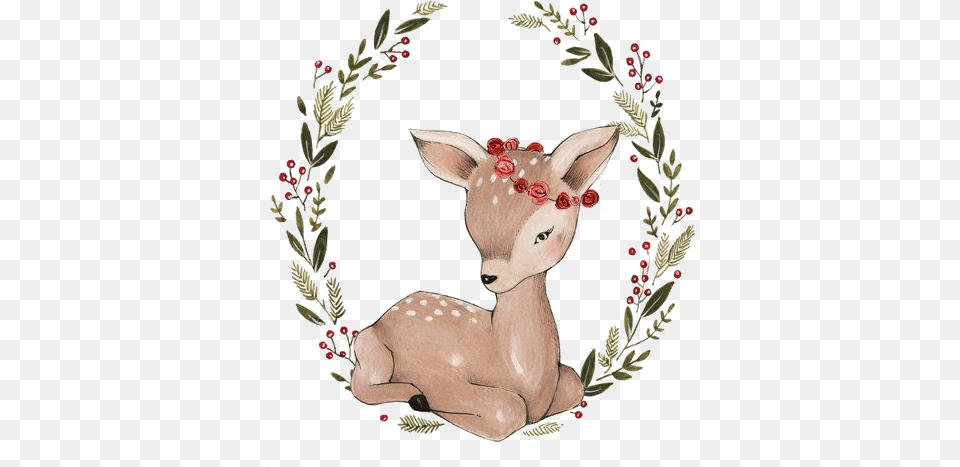 Bambi Cervatillo Ciervo Pngstickers Watercolor Woodland Invitation Template, Animal, Deer, Mammal, Wildlife Free Transparent Png