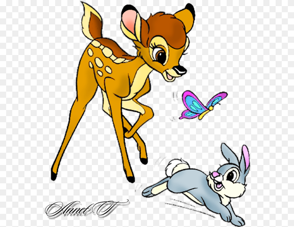 Bambi Clipart Butterfly Ariel Glitter, Animal, Deer, Mammal, Wildlife Free Png Download