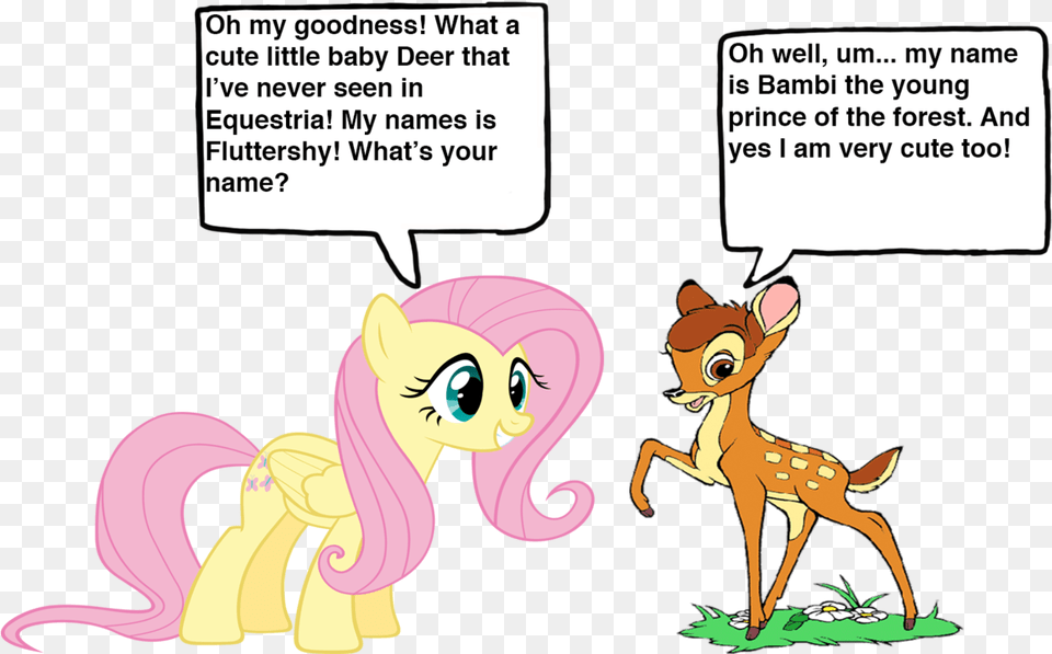 Bambi Crossover Deer Disney Fluttershy Safe Bambi, Book, Publication, Comics, Animal Png Image