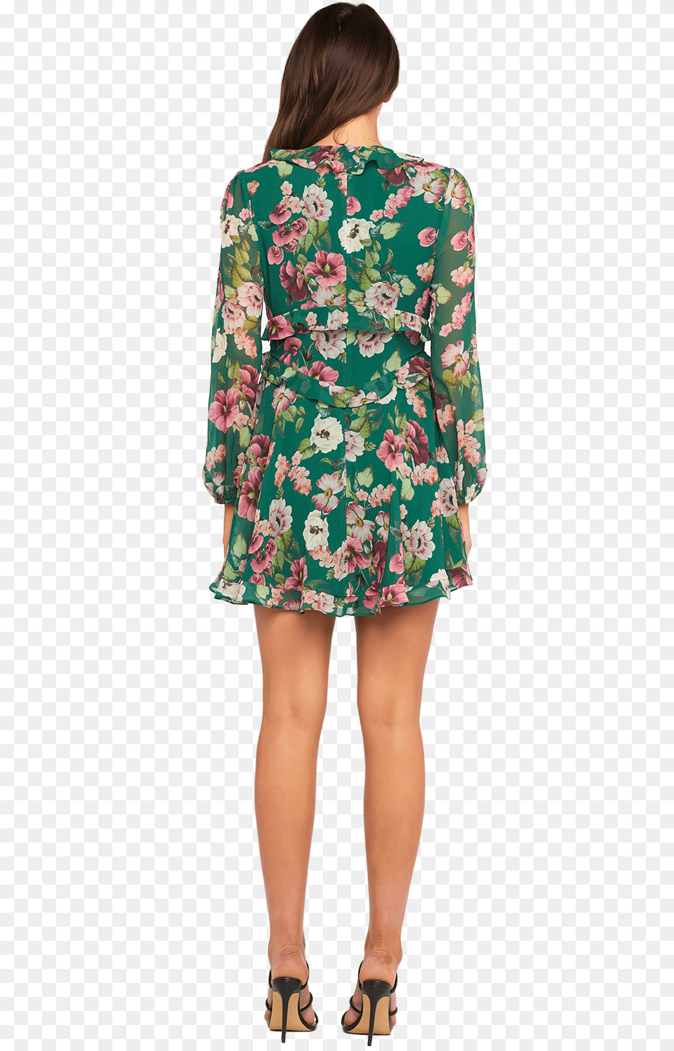 Bambi Floral Dress In Colour Amazon Day Dress, Adult, Sleeve, Person, Long Sleeve Free Png Download