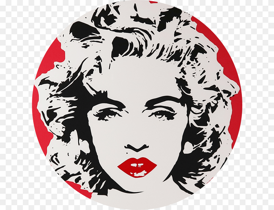 Bambi Street Artist Madonna, Stencil, Photography, Person, Art Free Png Download