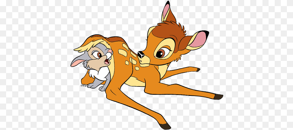 Bambi Thumper And Flower Clipart Finders Cartoon, Animal, Deer, Mammal, Wildlife Png Image