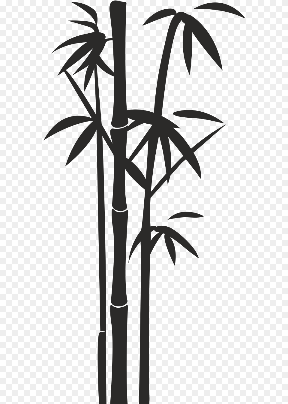 Bamboo Black And White, Plant, Cross, Symbol Free Png Download