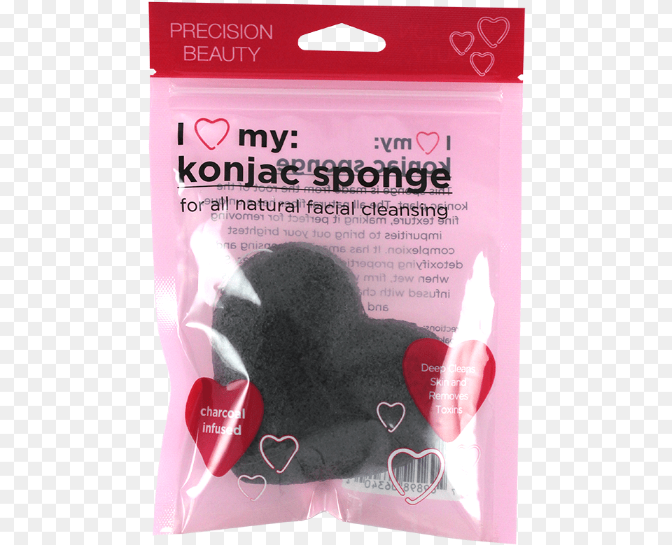 Bamboo Charcoal Infused Heart Shaped Konjac Sponge Glitter, Person Free Transparent Png