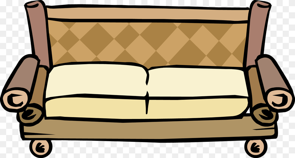 Bamboo Couch Club Penguin Wiki The Club Penguin Bamboo Couch, Furniture, Device, Grass, Lawn Png