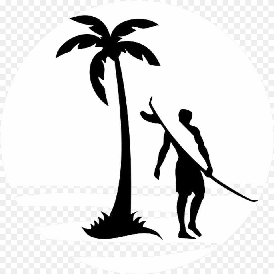 Bamboo Forest Logo Palm Tree Silhouette Clip Art Clip Art Palm Tree Silhouette, Stencil, Adult, Male, Man Free Png