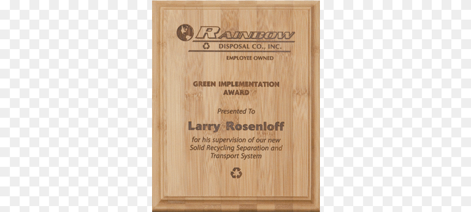 Bamboo Plaque Laser Engraved Custom Bamboo Plaque 7quotx9quot Promotional Products, Wood, Text Free Png