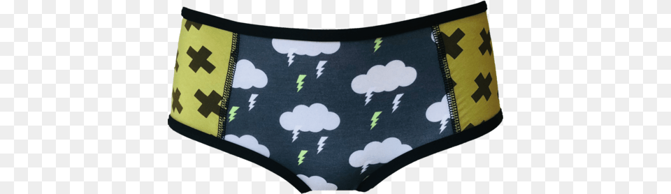 Bamboo Stormy Skies Briefs, Clothing, Underwear, Lingerie, Panties Png