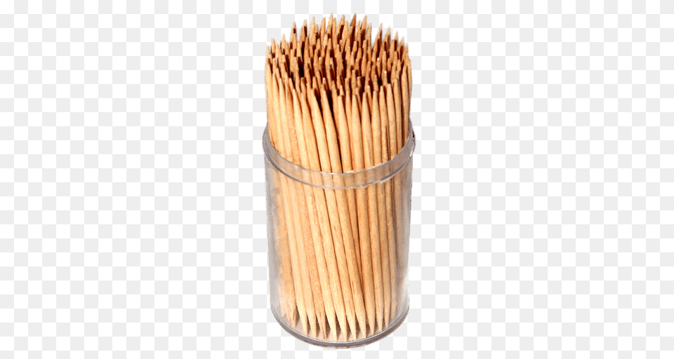 Bamboo Toothpicks In Round Pot Free Transparent Png