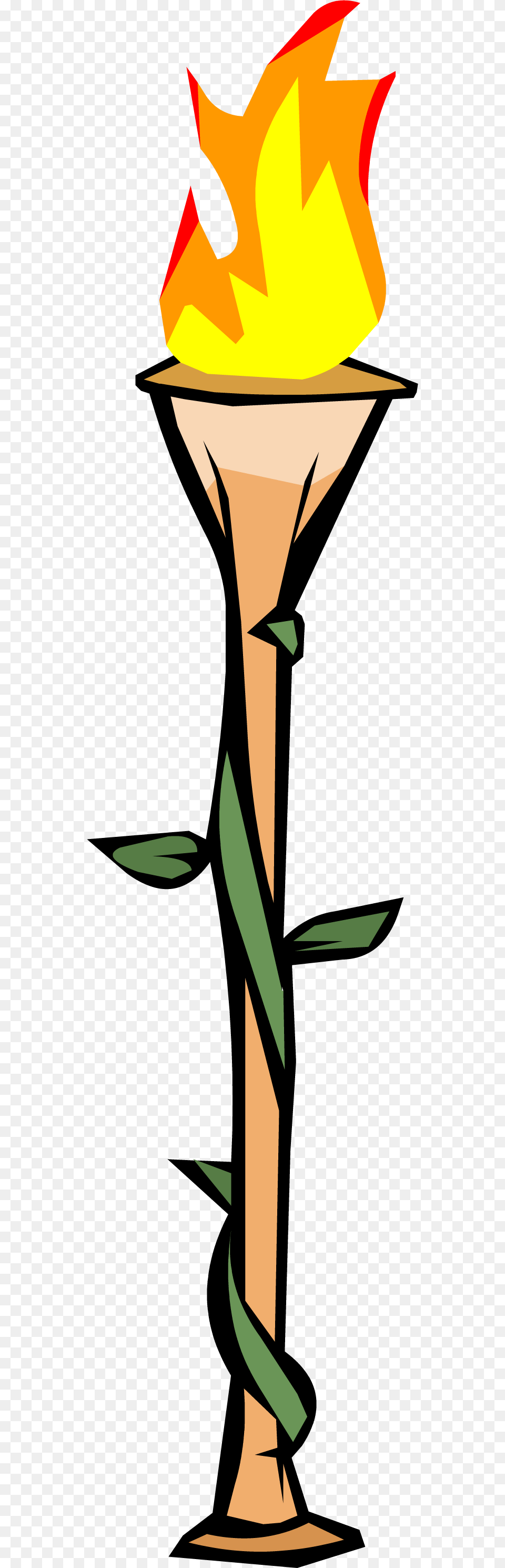 Bamboo Torch Clipart, Light Free Png