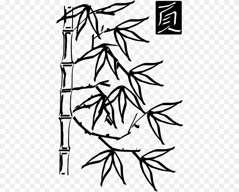 Bamboo Tree Clipart Black And White Bamboo Clipart Black And White, Text Png