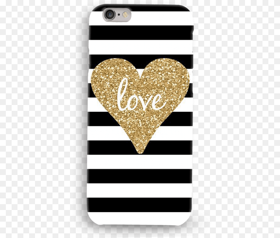 Bampw Stripes With Golden Heart Mobile Phone Case, Electronics, Mobile Phone Free Transparent Png