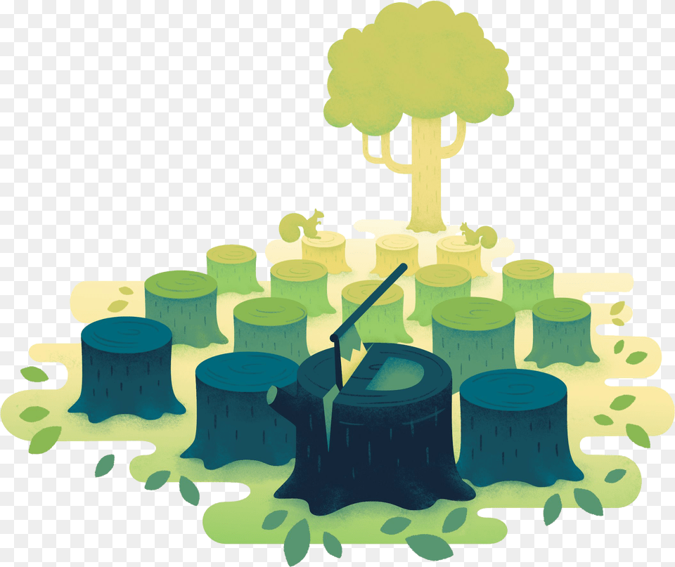 Ban Deforestation Illustration, Plant, Tree, Green, Tree Stump Free Transparent Png