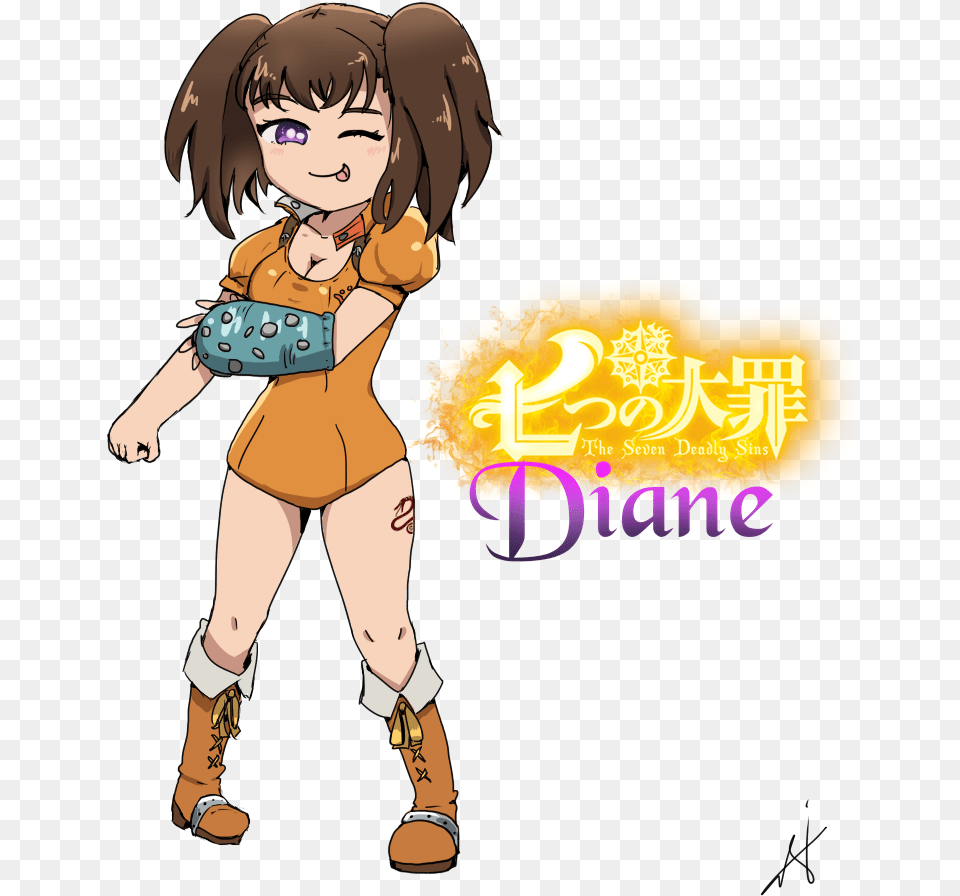 Ban Drawing Diane Nanatsu No Taizai Diane Chibi, Book, Comics, Publication, Baby Free Png Download