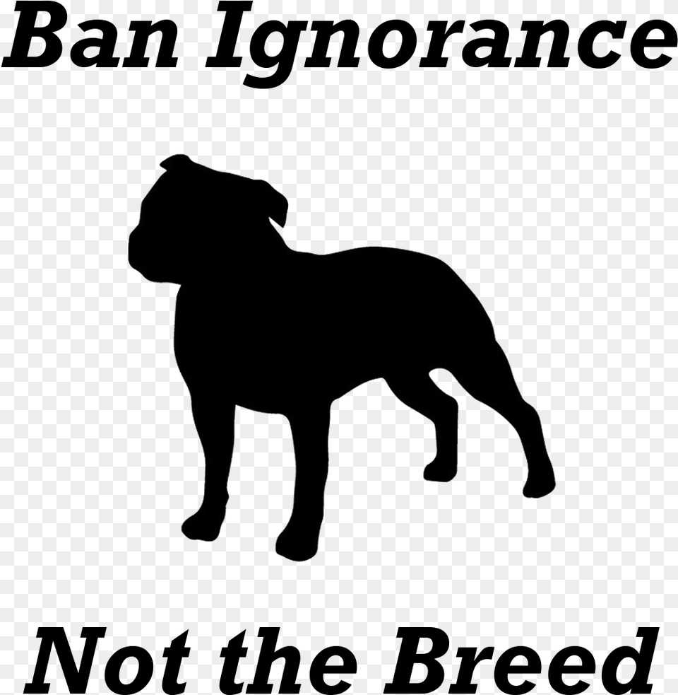 Ban Ignorance Not Pitbulls Pit Bull Oval Sticker, Silhouette, Animal, Canine, Dog Png