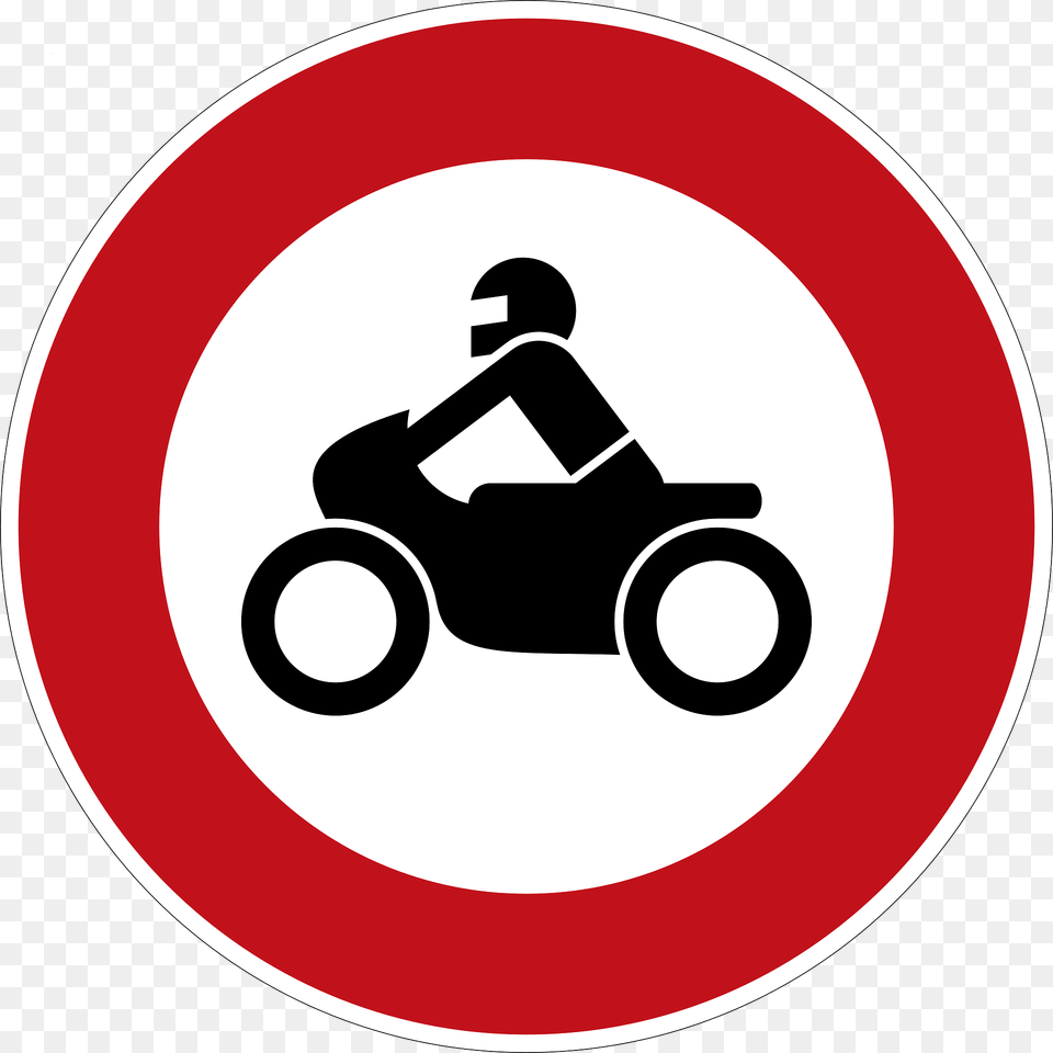 Ban On Motorcycles Including Those With Sidecars And Mopeds Clipart, Sign, Symbol Free Png