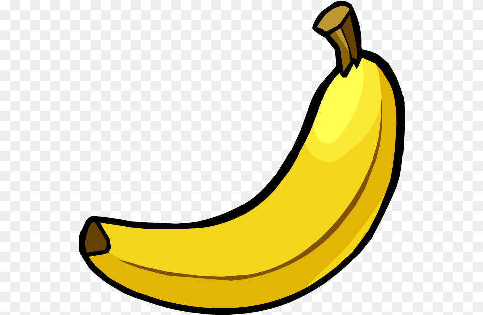 Banana And Apple Together Svg Freeuse Dibujo De Un Banano, Food, Fruit, Plant, Produce Free Png Download