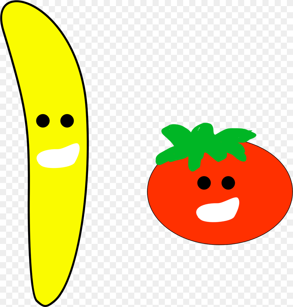 Banana And Tomato Icons, Food, Fruit, Plant, Produce Png Image