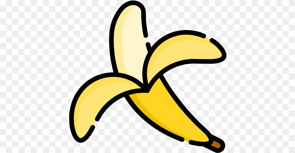 Banana Banana Icon, Food, Fruit, Plant, Produce Png Image