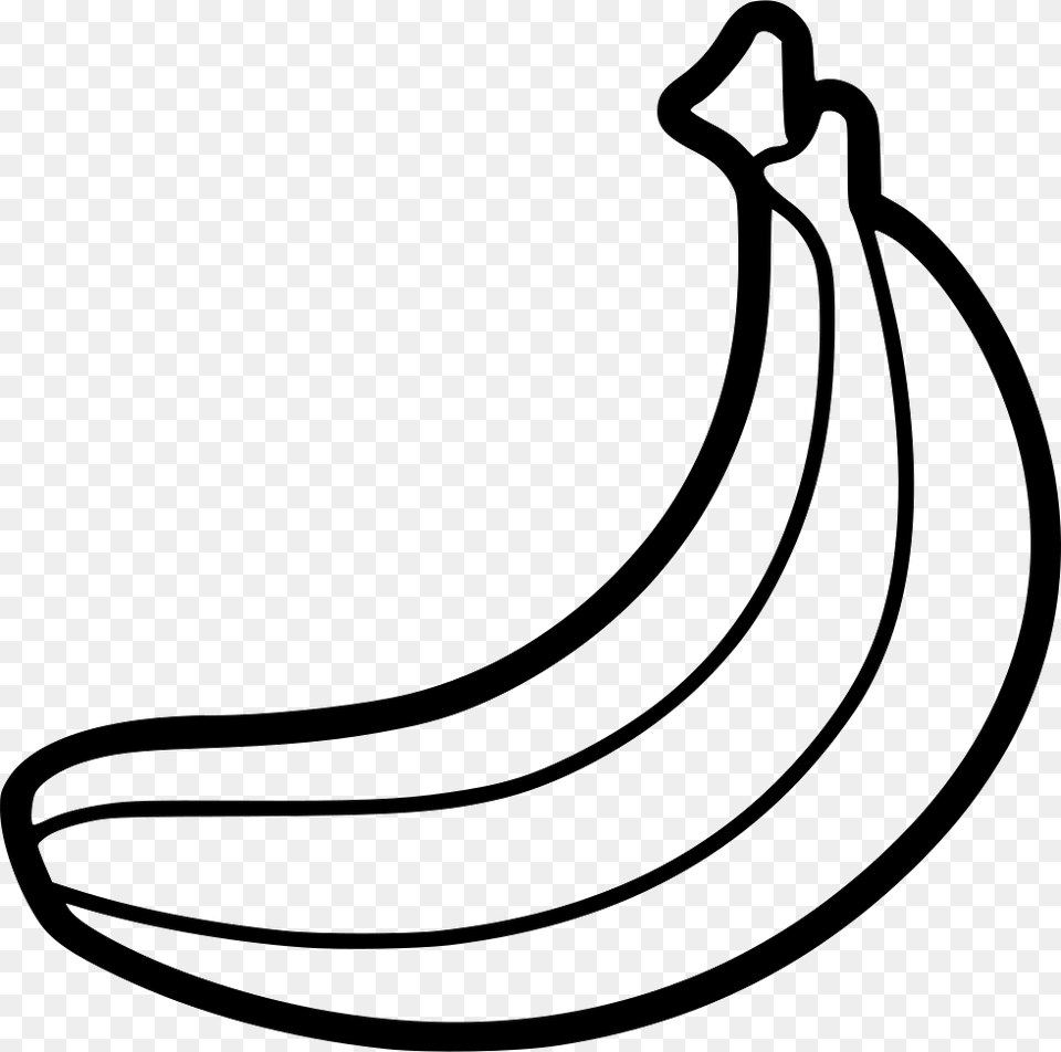 Banana Banana Icon, Food, Fruit, Plant, Produce Free Transparent Png