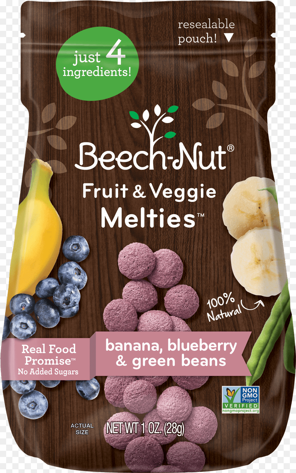 Banana Blueberry Amp Green Beans Fruit Amp Veggie Melties Beech Nut Melties, Berry, Food, Plant, Produce Free Png