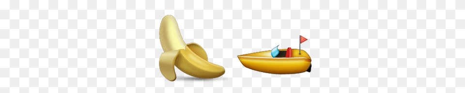 Banana Boat Emoji Meanings Emoji Stories, Food, Fruit, Plant, Produce Png Image