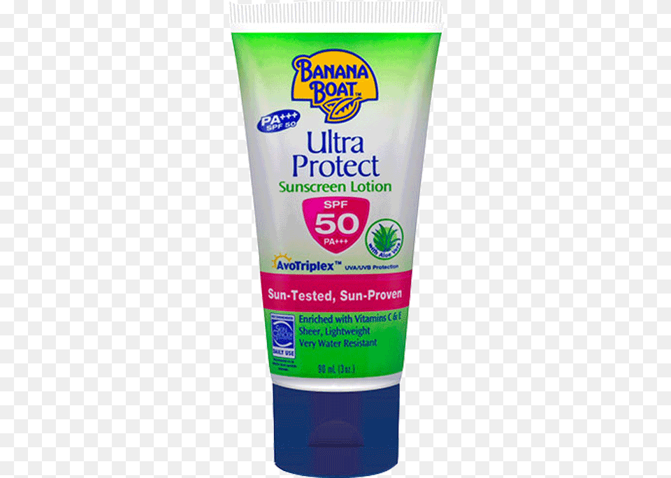 Banana Boat Ultra Protect Sunscreen Lotion Spf50 Pa, Bottle, Cosmetics, Can, Tin Free Png Download