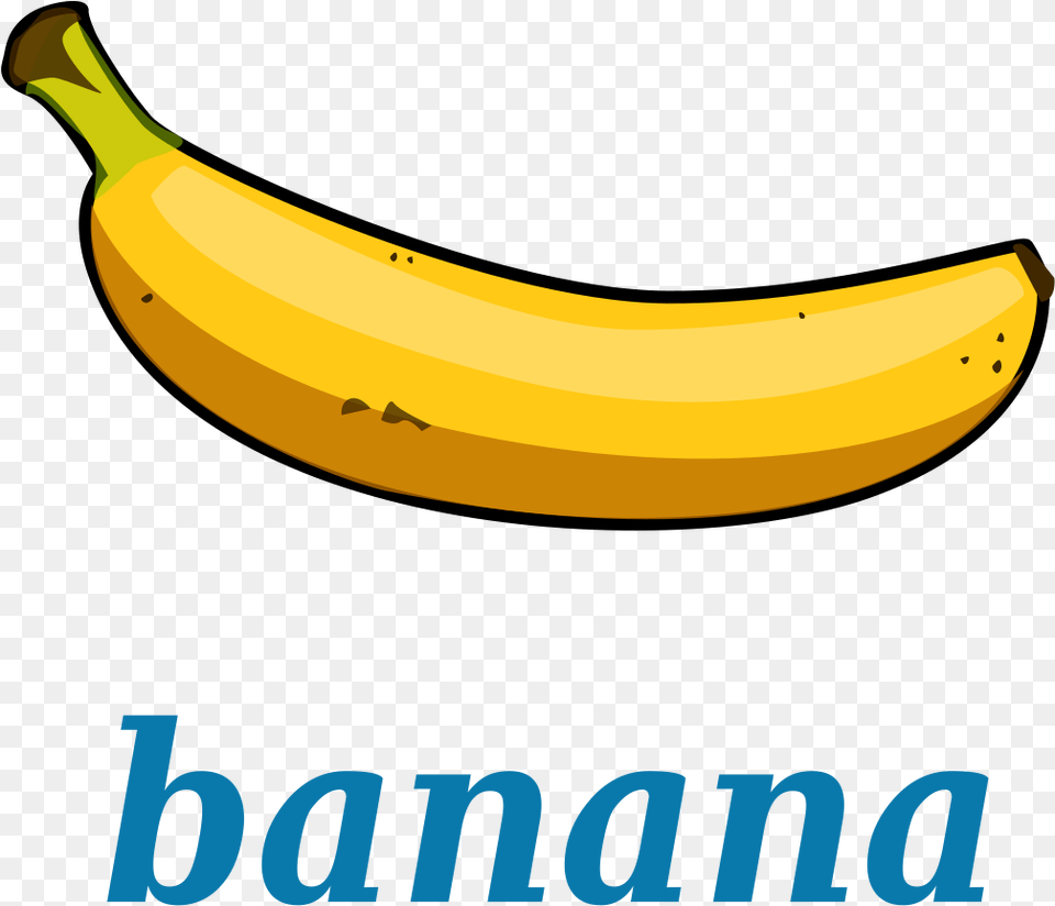 Banana Cartoon, Food, Fruit, Plant, Produce Free Png