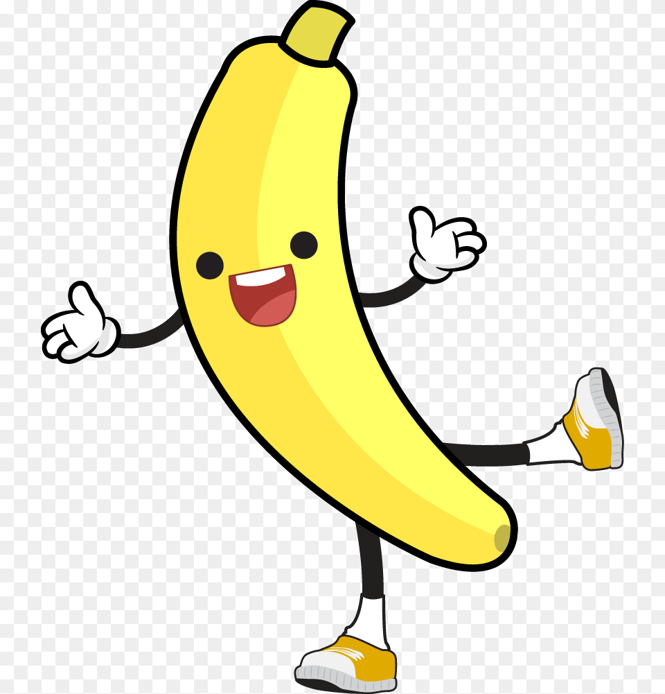 Banana Cartoon Cliparts, Food, Fruit, Plant, Produce Png