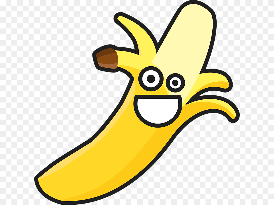 Banana Cartoon Picture Group With Items, Food, Fruit, Plant, Produce Free Transparent Png