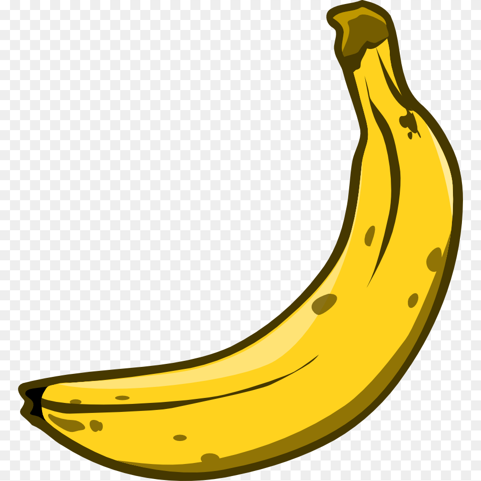 Banana Clip Art Banana Creative Commons, Food, Fruit, Plant, Produce Free Transparent Png