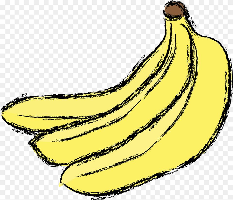 Banana Clipart, Food, Fruit, Plant, Produce Png