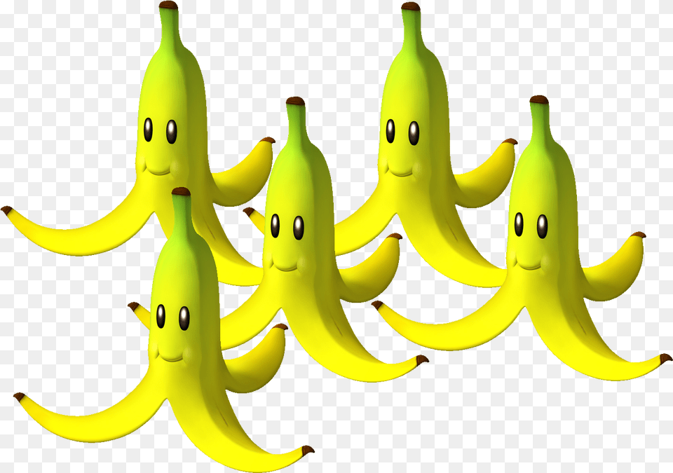Banana Clipart Birthday Mario Kart Banana Bunch, Food, Fruit, Plant, Produce Png