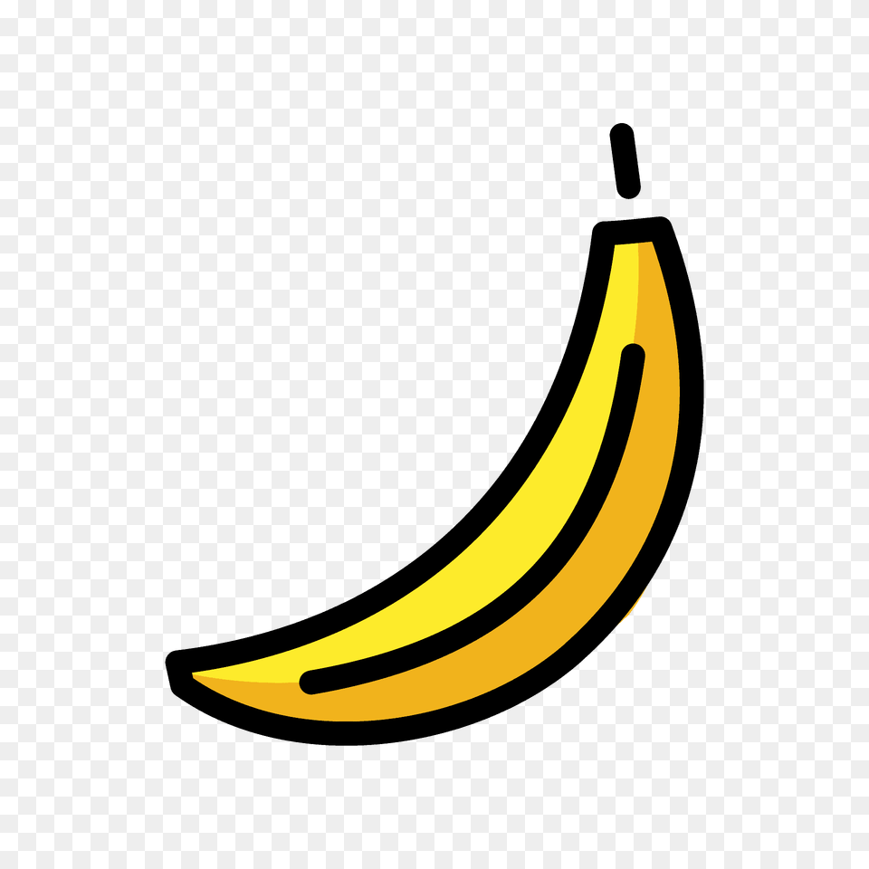 Banana Emoji Clipart, Produce, Food, Fruit, Plant Png Image