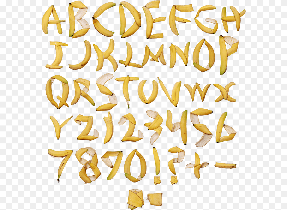 Banana Font Alphabet Letters Banana Typeface, Text, Plant Png Image