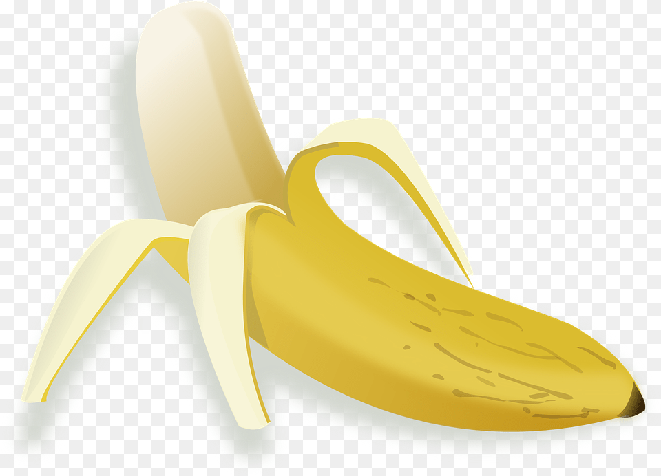 Banana Food Fruit Vector Graphic On Pixabay Peeled Banana Gif Animated, Plant, Produce Free Png