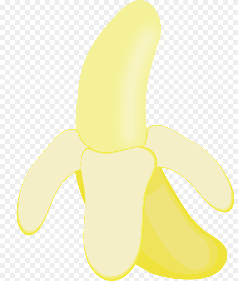 Banana Half Peeled Clipart, Food, Fruit, Plant, Produce Free Png Download