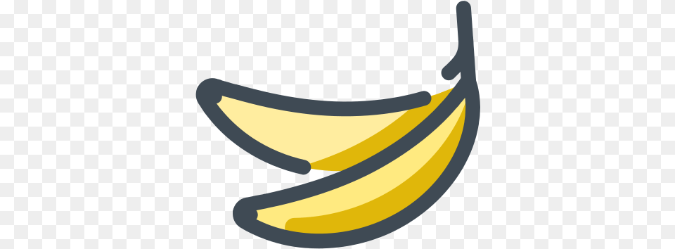 Banana Icon Aesthetic Banana Icon, Food, Fruit, Plant, Produce Free Png Download