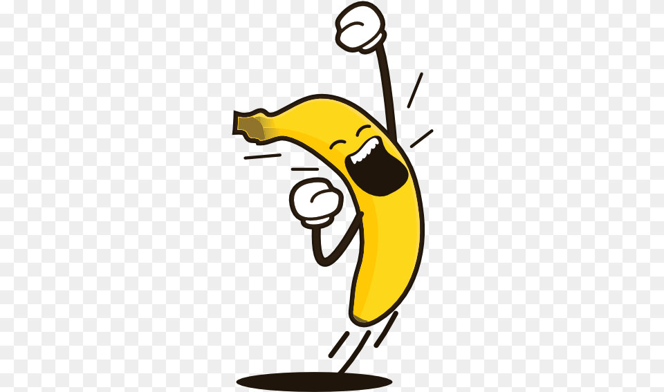 Banana Joe Sticker Pack Messages Sticker 7 Banana, Food, Fruit, Plant, Produce Free Transparent Png