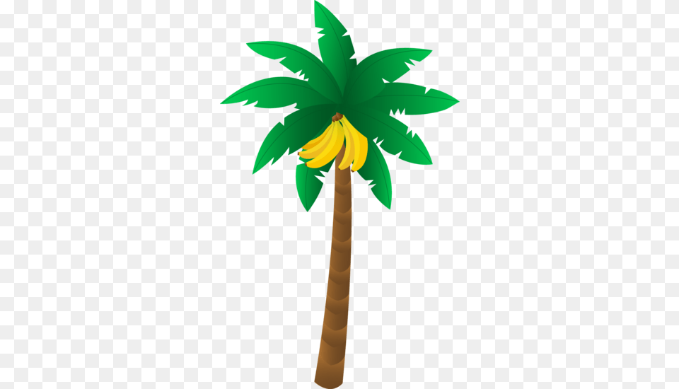 Banana Leaf, Palm Tree, Plant, Tree, Cross Png Image