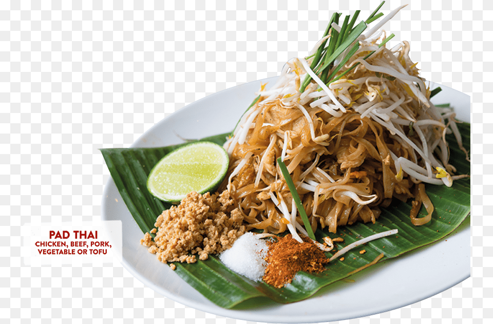 Banana Leaf Rice, Plate, Food, Noodle, Bean Sprout Free Png