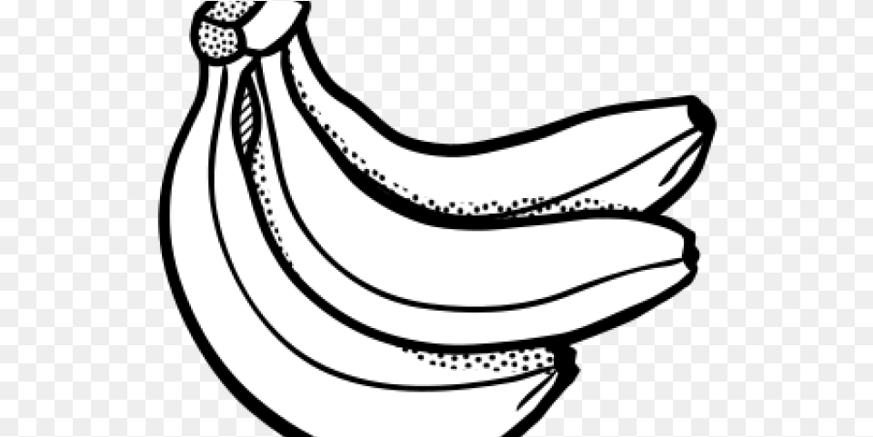 Banana Line Art Transparent Banana Clipart Transparent Background, Food, Fruit, Plant, Produce Png