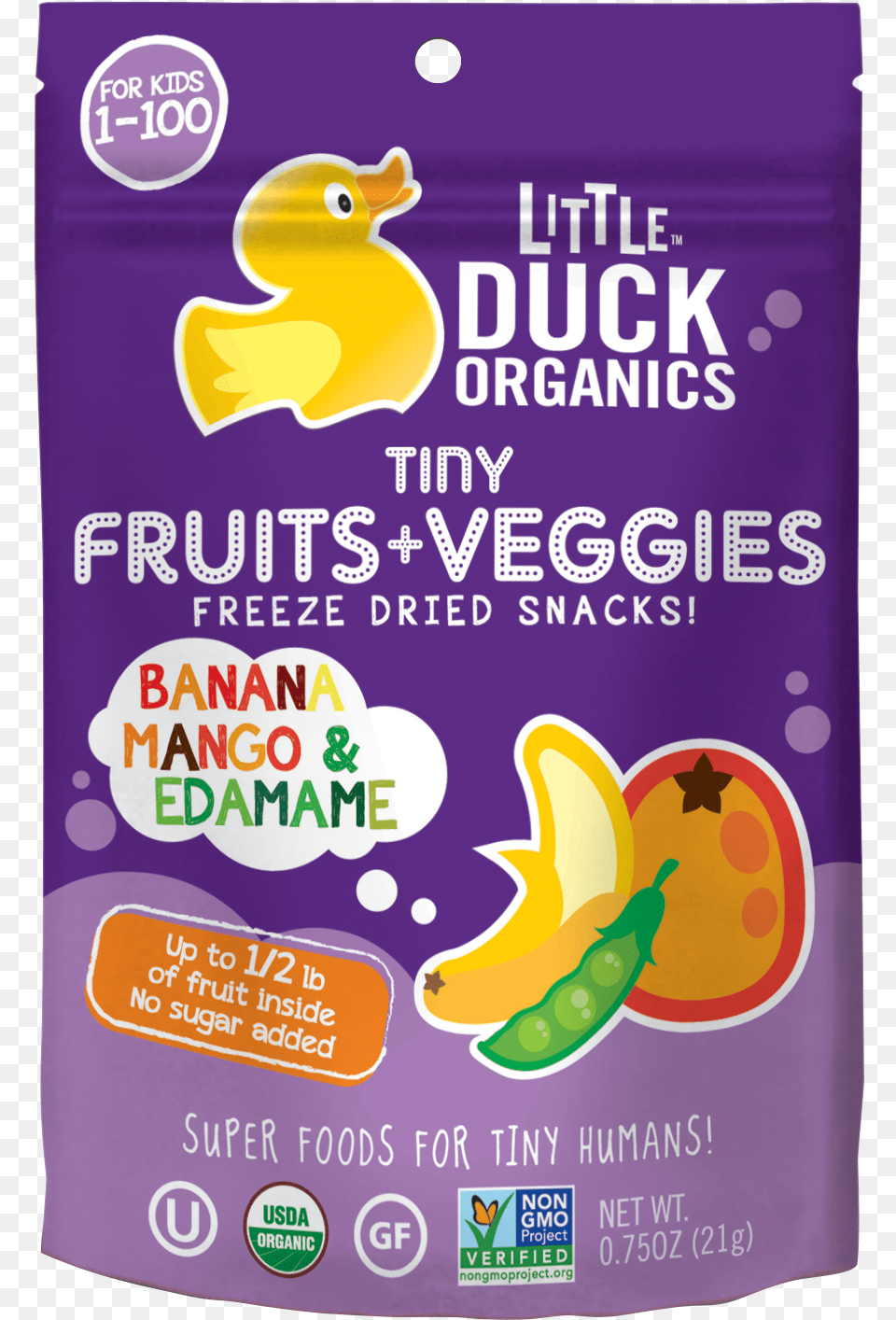 Banana Mango Amp Edamame Tiny Fruits Veggies Little Duck Organics Tiny Fruits Veggies, Advertisement Png Image