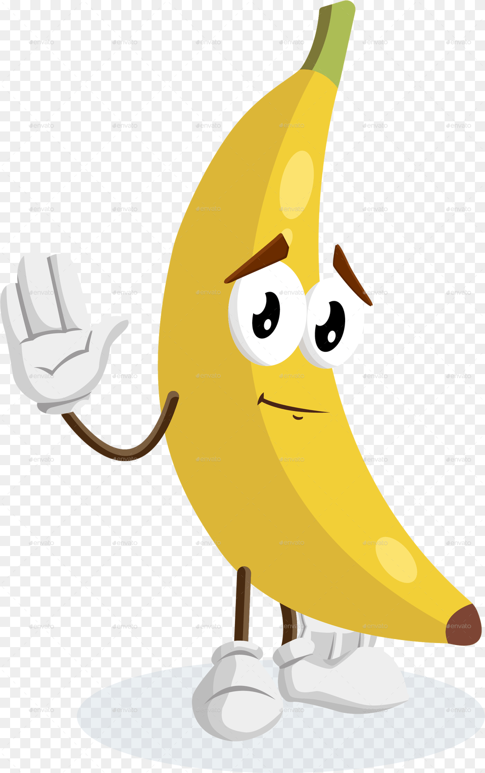 Banana Mascot Fruit Goodbye, Food, Plant, Produce Png