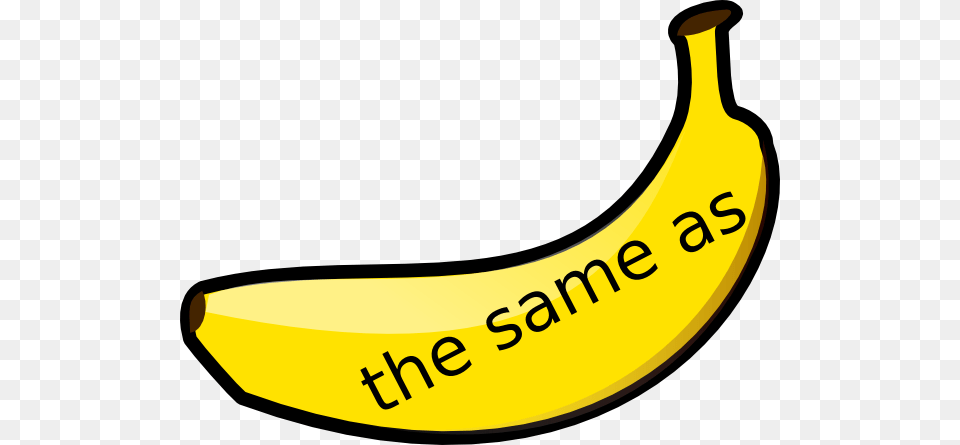Banana Maths Vocabulary The Same As Clip Art, Food, Fruit, Plant, Produce Free Png