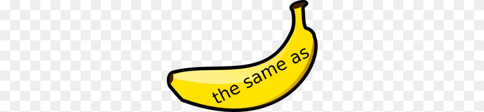 Banana Maths Vocabulary The Same As Clip Art, Food, Fruit, Plant, Produce Free Png