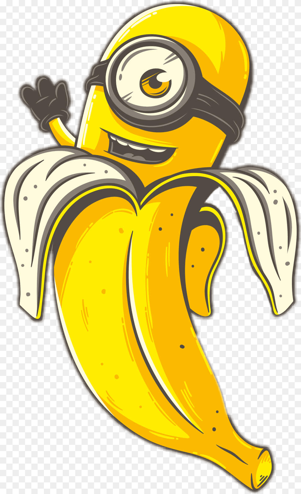 Banana Minion Yellow Gebelia Banana, Food, Fruit, Plant, Produce Png