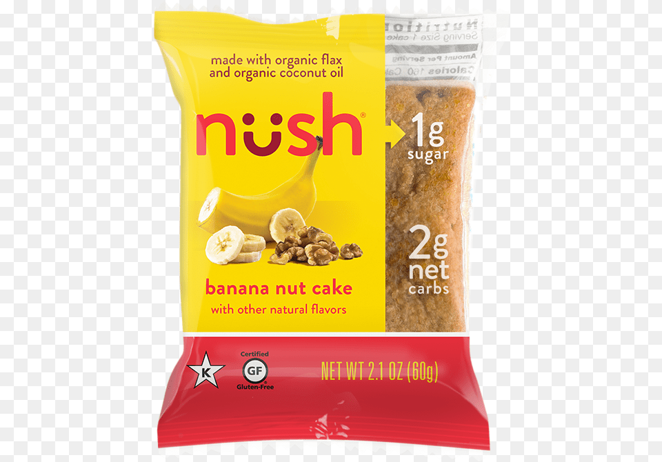 Banana Nut Cake Nush Banana Nut Cake, Food, Snack, Produce, Fruit Free Png