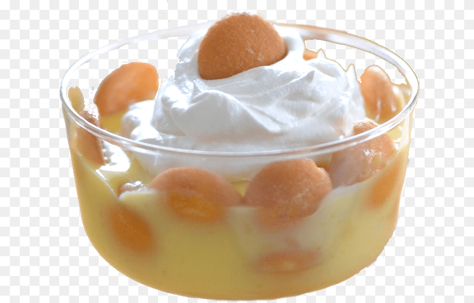 Banana Pudding Cup, Cream, Dessert, Food, Whipped Cream Free Png
