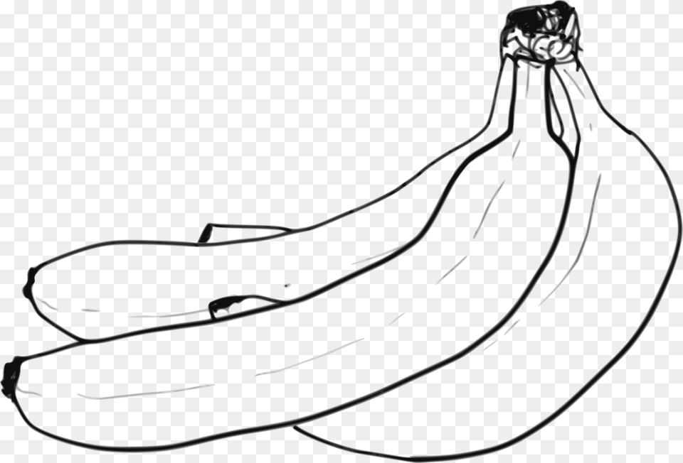Banana Pudding Line Art Drawing Computer Icons, Food, Fruit, Plant, Produce Free Png Download